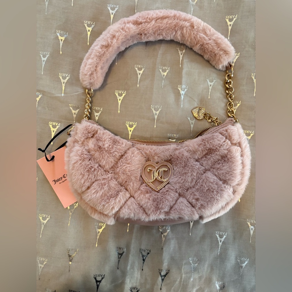 Juicy Couture Dusty Blush Let’s Get Cozy Shoulder Bag